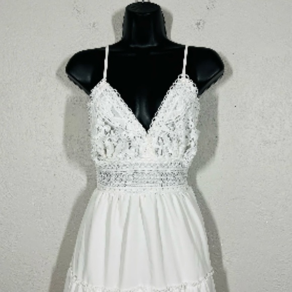 ECOWISH Dress V-Neck Spaghetti Strap Bowknot - Picture 10 of 16